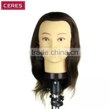 professional makeup 18-24 inch cheap 100% human hair mannequin head training head