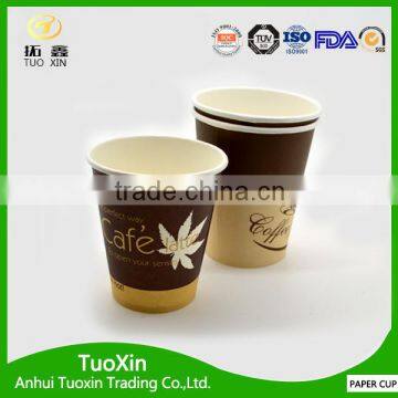 custom printed logo single pe coated raw material cup