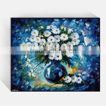 Best selling palette knife rose flower canvas oil painting designs