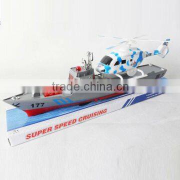 Hot selling battery operated military toy boats