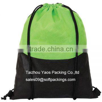backpack style and polyester material drawstring bag