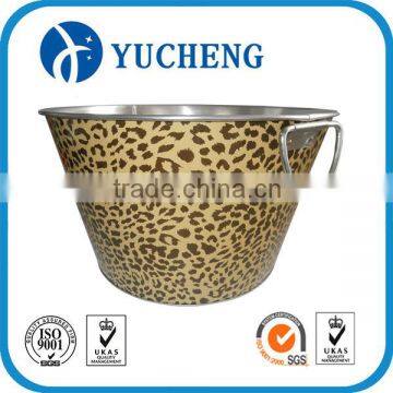 popular metal printed handle bucket tin can packaging without lid