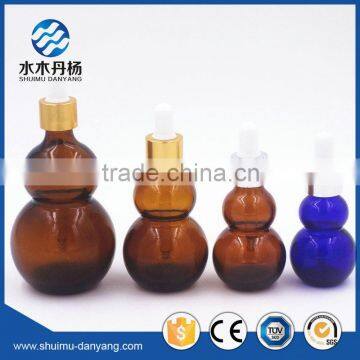 25ml-100ml calabush shaped glass e-liquid bottle with pipette dropper