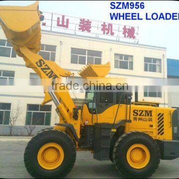 Hot SZM956 5000kg Wheel Loader 3cbm Powerful Performance Wheel Loader Zl50 Steyr Engine