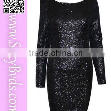 Sexy Long-sleeve Clubwear Girl Party Dress photo-4