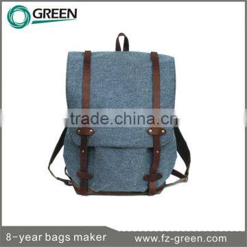 New Products 2014 Canvas And Leather Backpacks bags                        
                                                Quality Choice