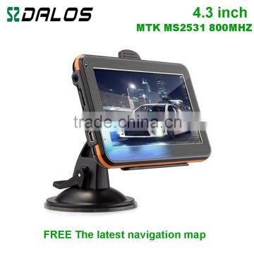 Wholesale 4.3 inch car GPS navigator Wince6.0 CPU 800Mhz built-in 128M/4GB