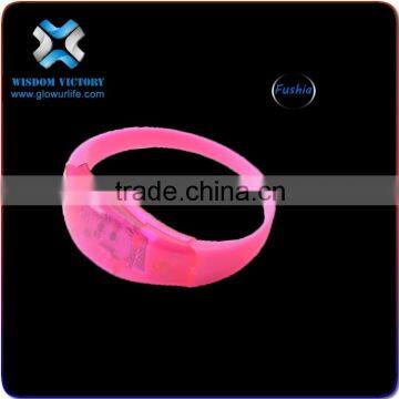 2016 Custom New Products PVC Sound Activated LED Flashing Concert Logo Bracelet,led bracelet