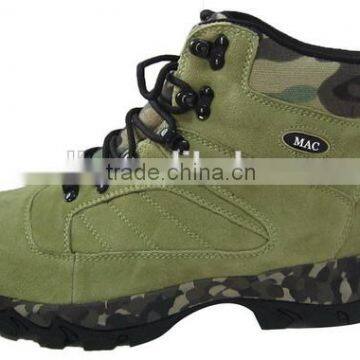 customized men camo waterproof climbing shoe green hiking shoes