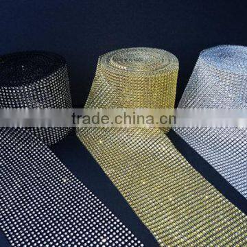 24 rows 4.75 inch Wedding Decoration Supplies Rhinestone Diamond Wraps Mesh Ribbon