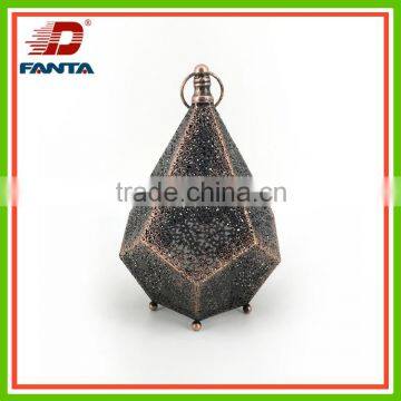 Metal handmade lantern with LED light for home decor