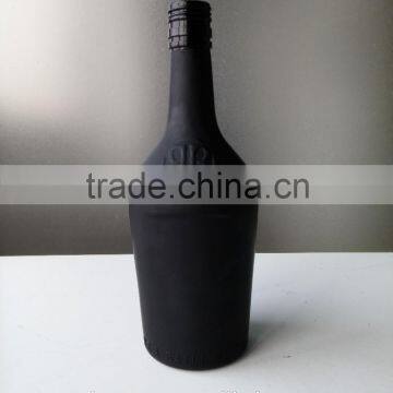 750ml black glass bottle