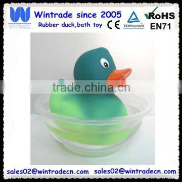 Green toy duck heat color changing animal