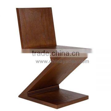 Wooden furniture Dining Chair Zig Zag Chair side swivel chairs                        
                                                                                Supplier's Choice