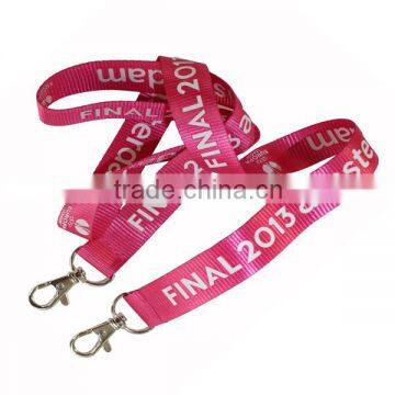 Printed logo nylon material neck lanyard