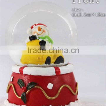 resin snowman christmas snow globe