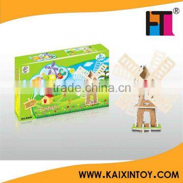Hot Children Paper DIY Toy Solar Energy Solar Power Toy Windmills for Kids