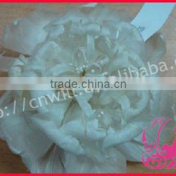 Cheap Hand Made White Feather Flower For Headwear