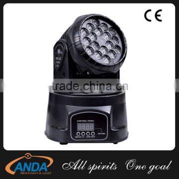 Sales Promotion 18*3w RGB Mini Moving Head Light Led Stage Lighting Australia For Party