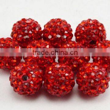 Retail and wholesale polymer clay round crystal ball beads for bracelet and shamballa jewelry