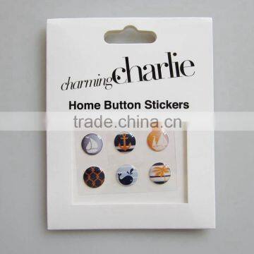 3D Epoxy Mobile Phone Home Key Stickers Adhesive Cartoon Home Button Sticker photo-5