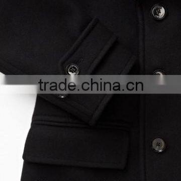 2014 New Style 100% Cashmere Classic Black Custom Coat photo-5