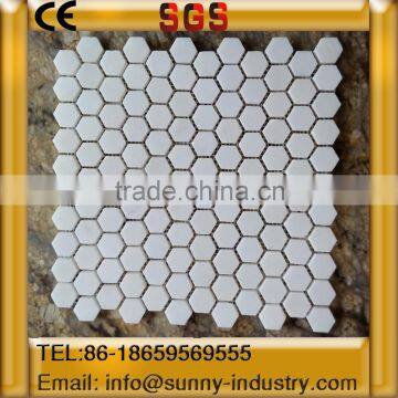 White marble mosaic sheet