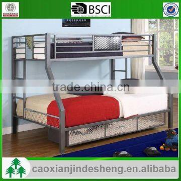 triple Bedroom adult Twin over Full metal bunk bed Gray finish TF- 25