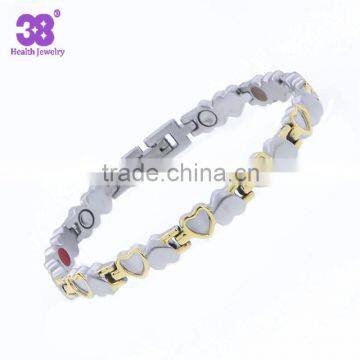 Trendy girls jewelry with steel magnetic heart rate bracelet