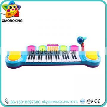 High quality toy piano with microphone wholesale educational toys plastic musical instruments