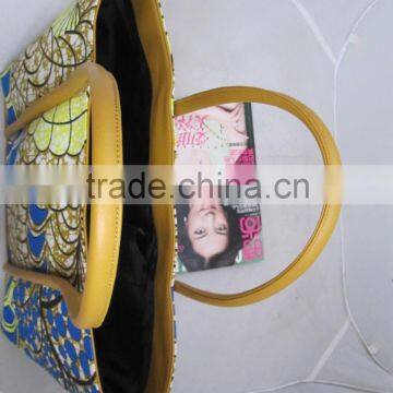 2016 New Products African Waxed Fabric Handbags for Ladies
