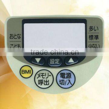 Silkscreen Printed and Die Cut,Clear Punched Window,Self Adhesive Polycarbonate Labels For Remote Control