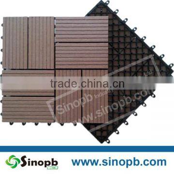 wood floors plastic decking tiles with interlocking plastic base WPC