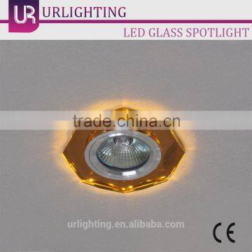 Octagonal glass LED downlioght with various kinds of color for decoration ceiling light