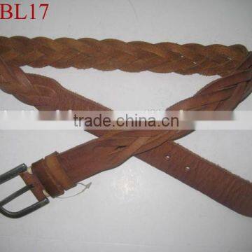 Wholesale handmade leather braided belt