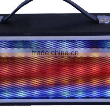 custom stereo portable wooden led light speaker