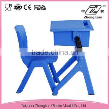 New design student customized eco-friendly school double desk&chair