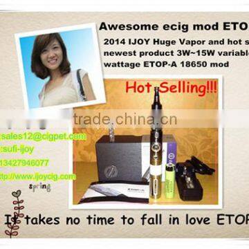 2014 IJOY Huge Vapor and personal vaporizer mech mod IJOY ETOP-A 18650 mod