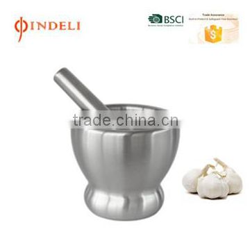 2016 kitchen tool stainless steel Mortar and Pestle,garlic press