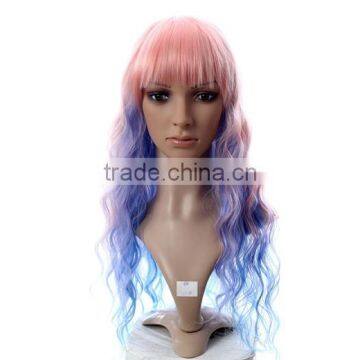New Design Fashion Red Blond Brown Box Braid Wig Synthetic Sew in Hair Wig photo-2