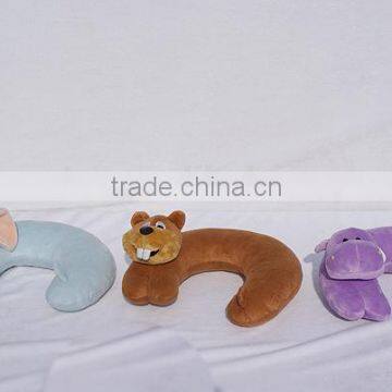 Very cute embroidered plush animal pillow