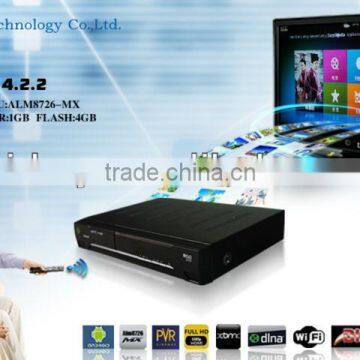 iptv Hot DVB-S2 Android 4.2 TV BOX 1G 4G with 2.4G Remote Control WIFI