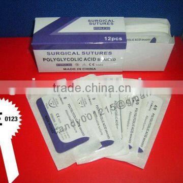 Polyglycolic Acid PGA suture with Needle