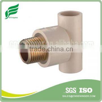 CPVC ASTM D2846 standard brass male tee pipe and fittings