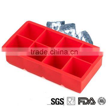 8 Cavity New Eco-friendly Summer Style Big Ice Maker Silicone Ice Mold photo-4