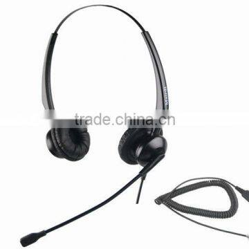 Professional noise cancelling rj11 headset for call center with QD cable