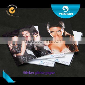 best price 135gsm glossy self adhesive photo paper both rolls and sheets in discount price.