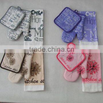 Silk Screen Printing Cotton Material Cake Shape Glove Set photo-2
