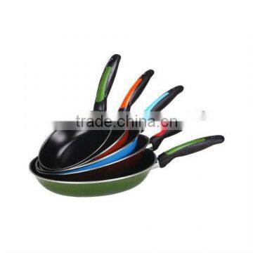 3pcs carbon steel frying pan with wooden handle