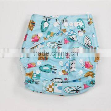 Animal Printed Baby Pocket Cloth Diaper Nappies photo-4